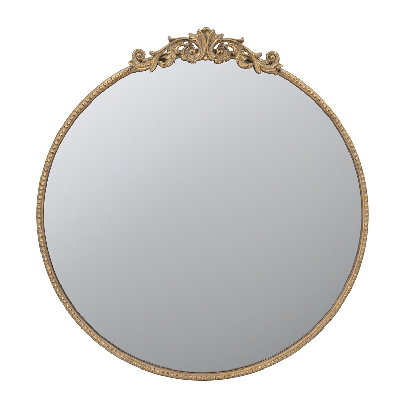 Baroque Gold Round Mirror